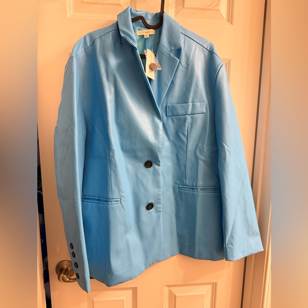 NWT ~ PacSun | Blue Faux Leather Women's Blazer